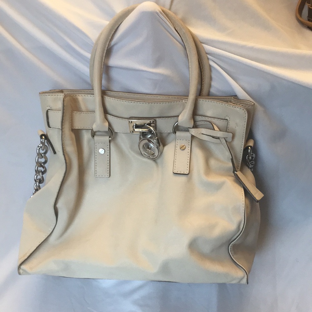 Cream Leather Michael Kors